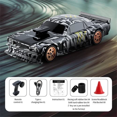 JIABAILE 4301 Gyro Mini Toys 4WD 1/43 RC Speed Car RTR 2.4G Radio Control Racing Drifting Car Four-wheel Drive 1