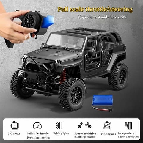 MNRC MN128 RTR 1/12 2.4G 4WD RC Crawler with LED Light 4