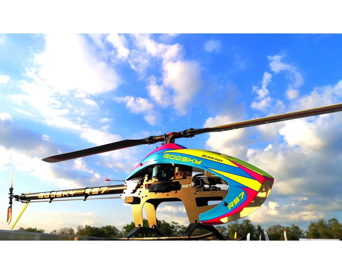 GooSky Legend RS7 Electric Helicopter Kit Combo w/Azure Blades (Yellow/Blue) (690-710mm) 2