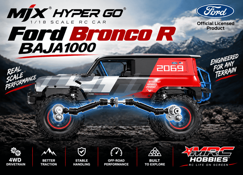 MJX H18p 1/18 Ford Bronco R 4WD Brushless RC Crawler 2