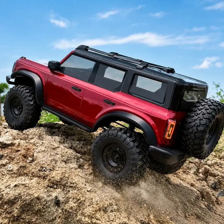 HB Toys R1002-2 Upgraded Version 1/10 4WD RC Rock Crawler with Winch & Differential Lock – Red | DumboRC Remote 1