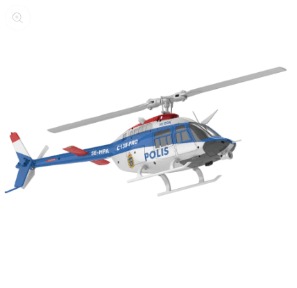 C138 Pro 1/33 Scale Bell 206 2.4G 6CH Flybarless Single-Rotor RC Helicopter Model, with One-Touch Inverted Flight, Police Livery (RTF Version) 7