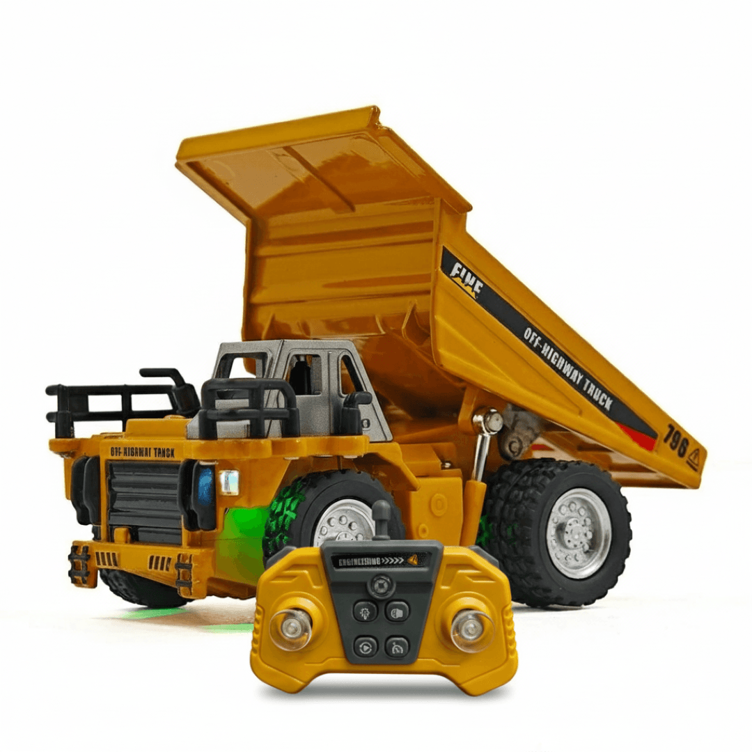 TRASPED HG4-414 1:64 Scale Mini RC Alloy Dump Truck | 2.4G App Control | Lights & Music 0
