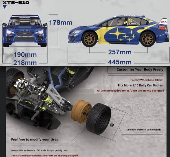 Rlaarlo 1/10 Scale Brushless RTR Rally Car XTS-S10 6