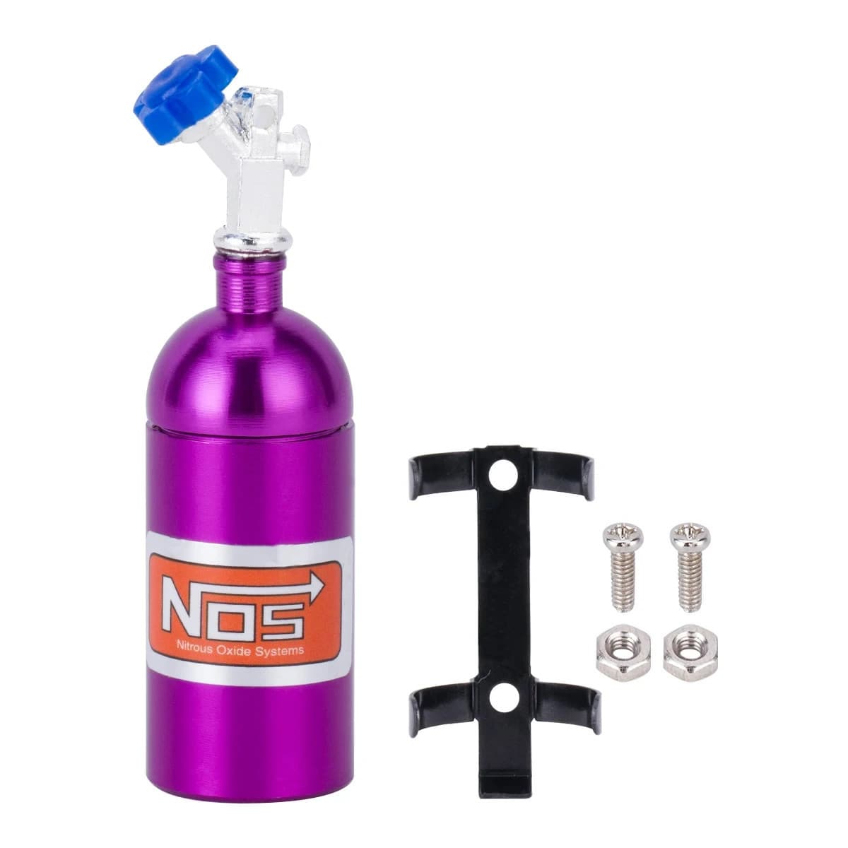 RC 1/10 Scale Nitrous Bottle NOS Nitro W/ Holder + Hose 3