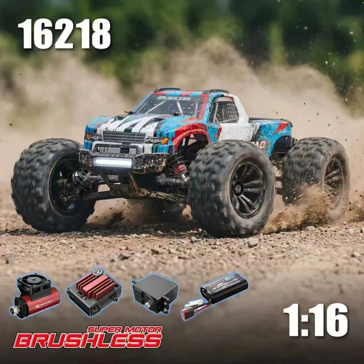 MJX Hyper Go 16218 1:16 4WD Brushless RC Monster Truck 45km/h 2