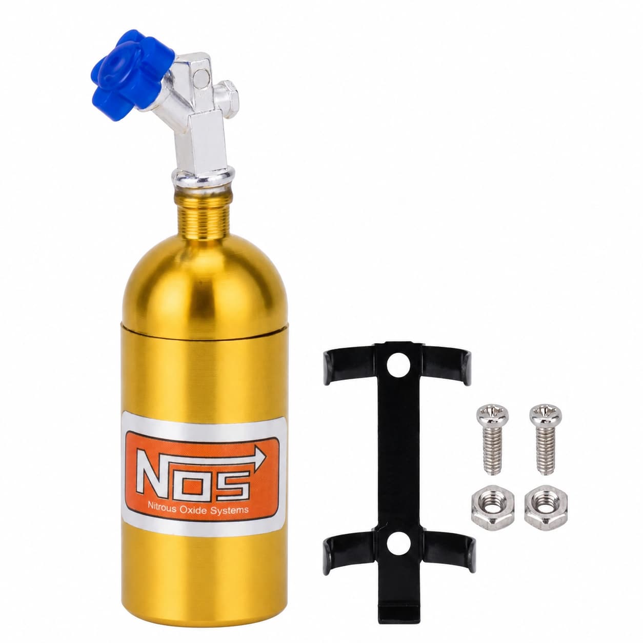 RC 1/10 Scale Nitrous Bottle NOS Nitro W/ Holder + Hose 4