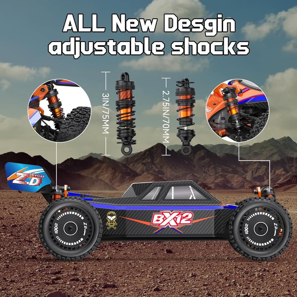 Zd Racing BX12 1:12 Brushless Road Rc Car 4X4 Suitable For College Races 7