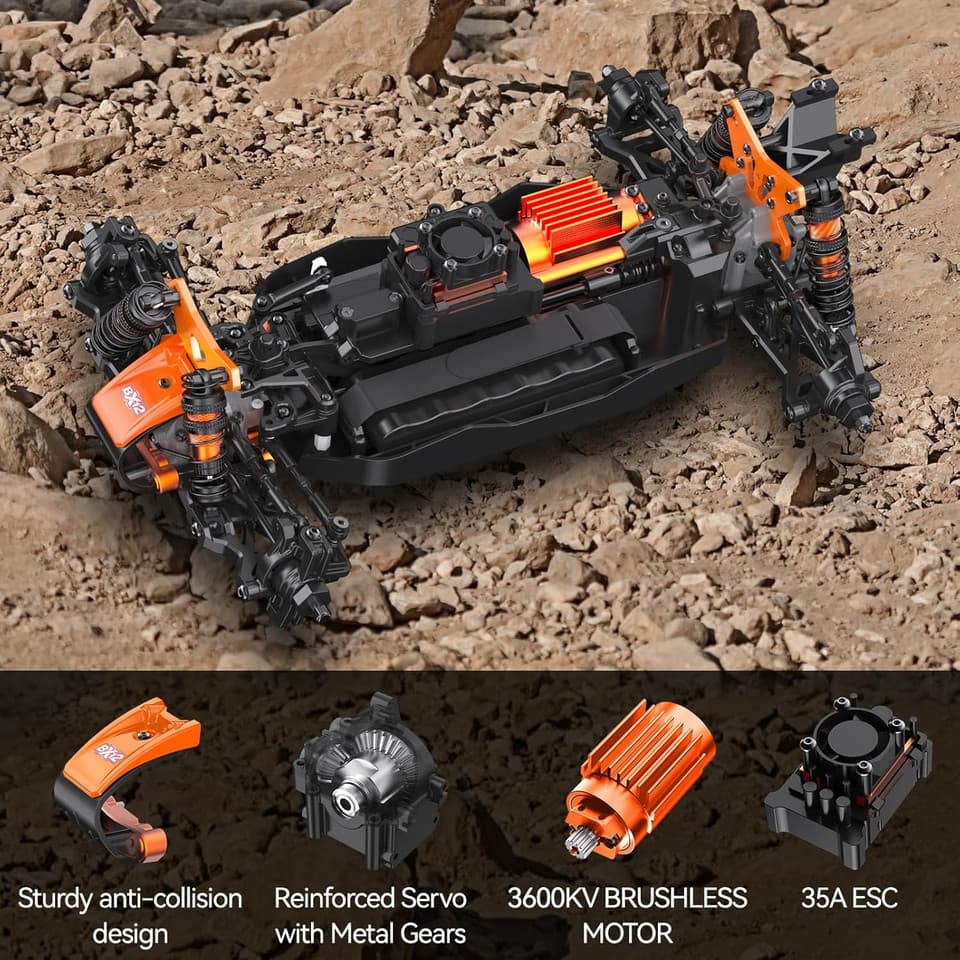 Zd Racing BX12 1:12 Brushless Road Rc Car 4X4 Suitable For College Races 5