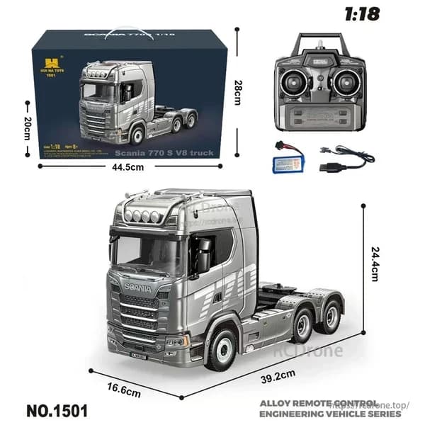HUINA 1501 770S RC Truck with 1502 Trailer 1/18 19CH Transport Truck RTR | India 2