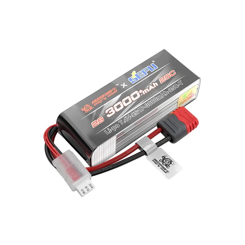 MJX Lipo Battery 2S 3000 mAh (T-Plug) for MJX Hyper go RC Cars- India 0