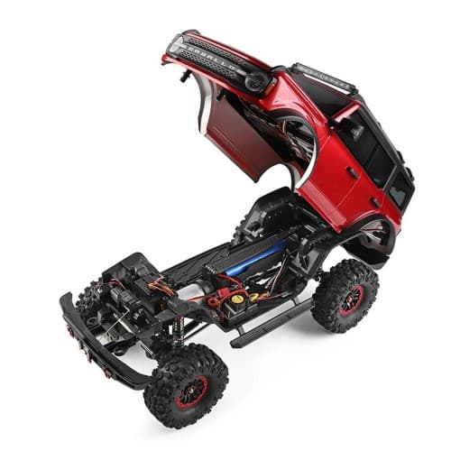 Wltoys 104020 RTR 1/10 2.4G 4WD RC Car Rock Crawler Off-Road Climbing Truck Full Proportional LED Light Vehicles Models Toys - Red Standard Version 2