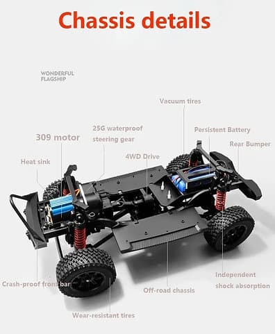 MNRC MN128 RTR 1/12 2.4G 4WD RC Crawler with LED Light 5