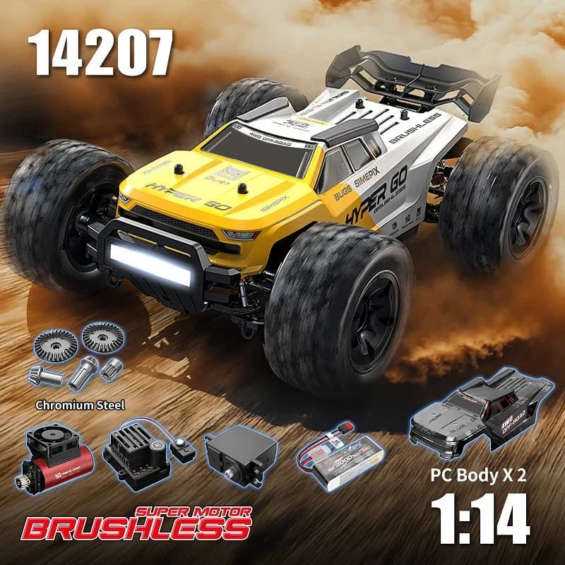 MJX Hyper Go 14207 Brushless 1/14 RC Car(with extra body cover) 65Kmph rccar India 0
