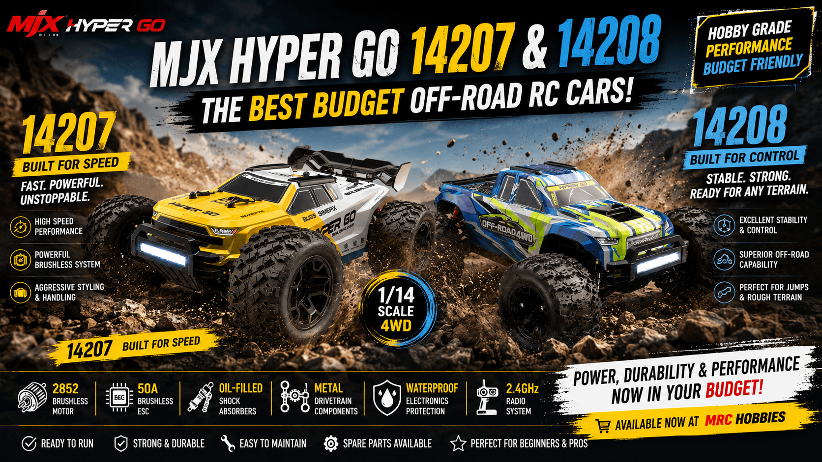MJX Hyper Go 14207 vs 14208: The Best Budget Off-Road RC Cars You Can Buy in 2026