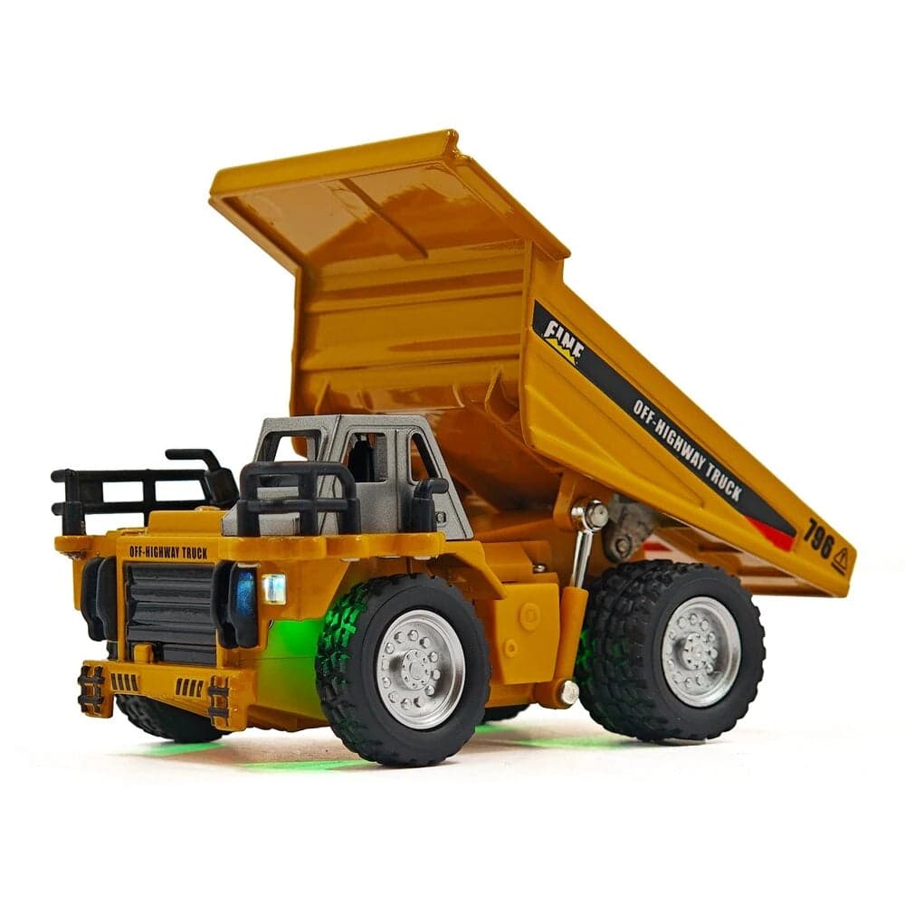 TRASPED HG4-414 1:64 Scale Mini RC Alloy Dump Truck | 2.4G App Control | Lights & Music 7