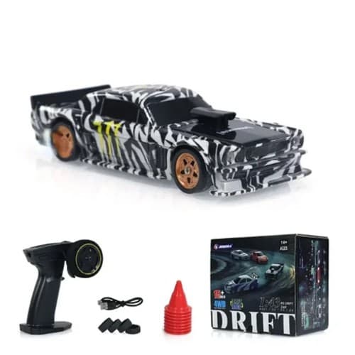 JIABAILE 4301 Gyro Mini Toys 4WD 1/43 RC Speed Car RTR 2.4G Radio Control Racing Drifting Car Four-wheel Drive 0