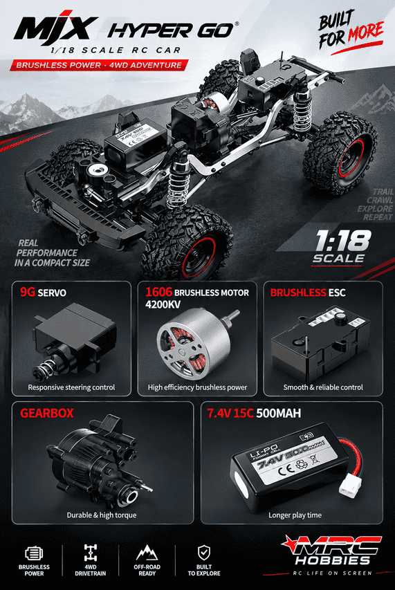 MJX H18p 1/18 Ford Bronco R 4WD Brushless RC Crawler 1