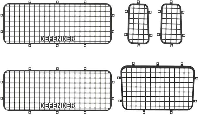 VGEBY1 Crawler Window Mesh, Metal Window Protective Net RC Defender Window Guard for 1/10 RC Crawler Car 0