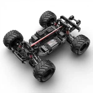 MJX Hyper Go 10210 1/10 Brushless RC Truck Grey – 80KMPH India (Silver/Red) 2