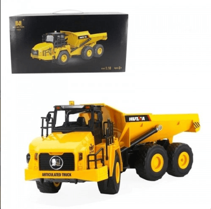 Huina 1553 Rc Excavator Huina 1/16 11CH 2.4G Electric Sound and Light Alloy Metal Dump Car RC Die-cast Truck Remote Control Toys 4
