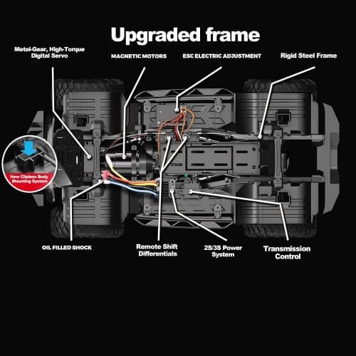 HB Toys RTR R1011 2.4G 4WD RC Car Full Proportional Rock Crawler RUBICON LED Light Off-Road Climbing Truck 3