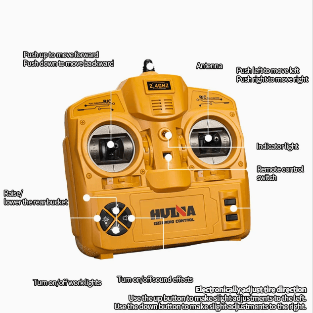 Huina 1573 RC Dump Truck 1/14 2.4GHz 10CH Remote Control Dump Truck Radio Control Engineering Truck RC Construction Car Toys for Kids 3