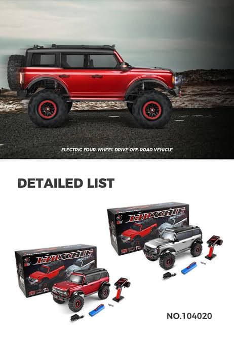 WLTOYS 104020 RC Rock Crawler 1/10 4WD 1