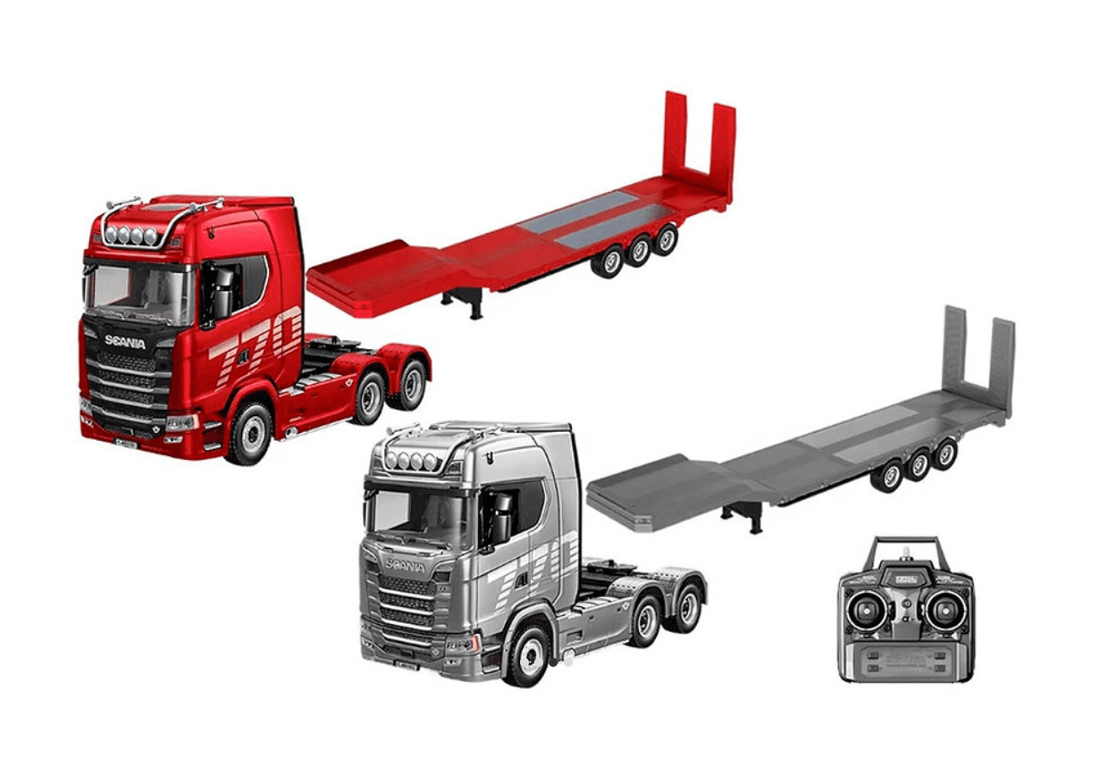 Huina 1502 73.5cm 3-Axle Semi Trailer Flatbed(Silver) for Huina 1501 RC India 1